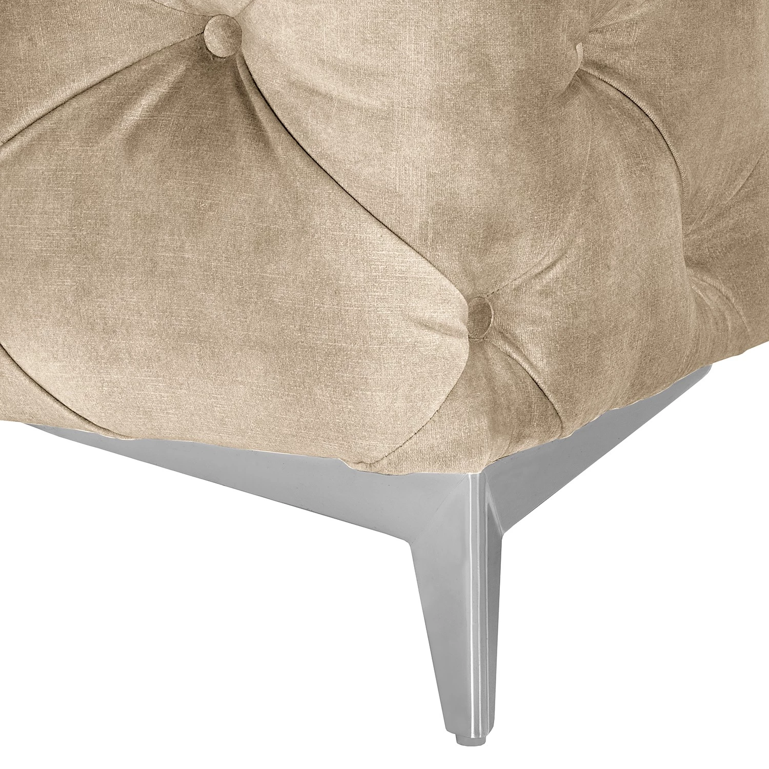 Canapé d’angle Merlin II - Velours Tomi: Créme - Méridienne courte à droite (vue de face) 21 Canapé d’angle Merlin II - Velours Tomi: Créme - Méridienne courte à droite (vue de face) – Image 19