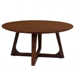 Naturoo Table basse Hawar - Placage en bois véritable - Noyer