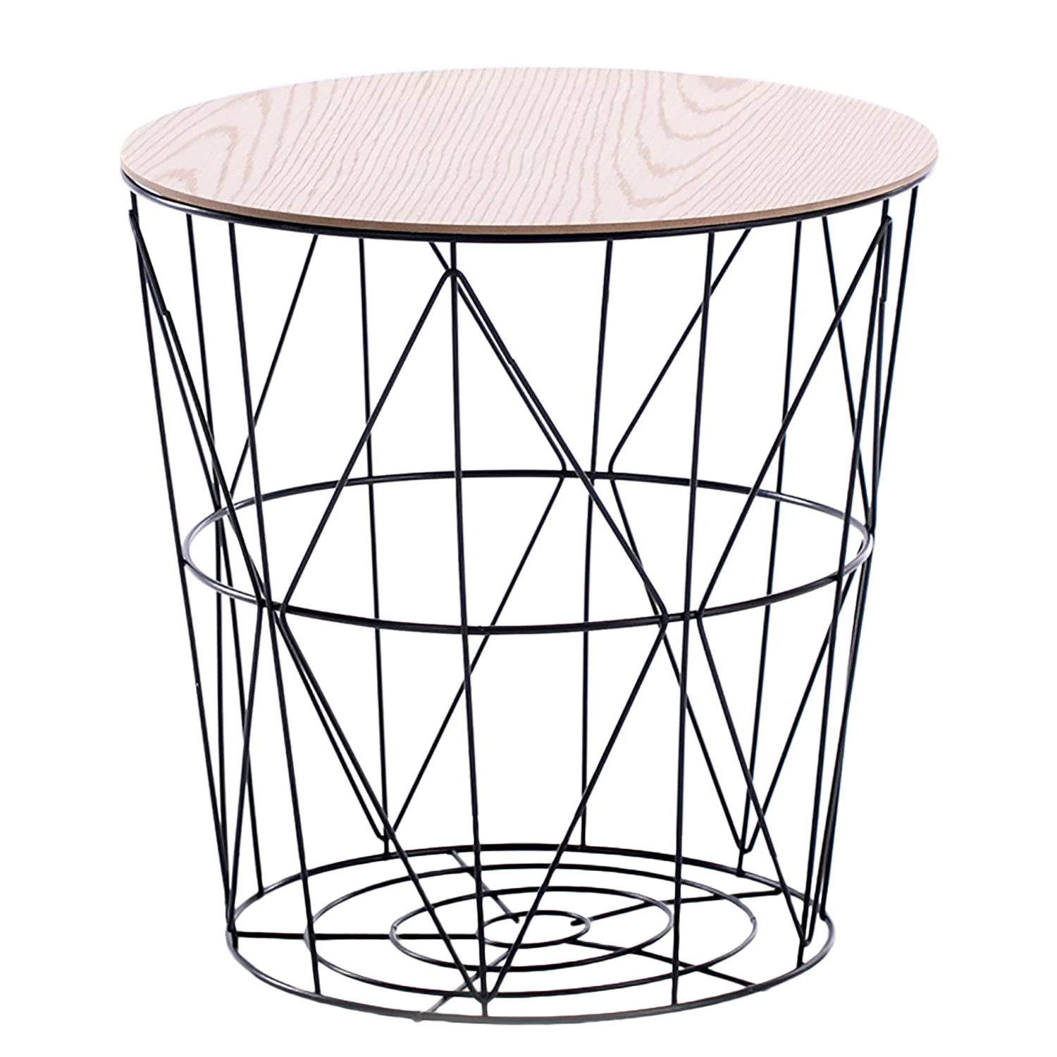 FLHF Bout de canapé Mia - Imitation acacia / Noir 3 FLHF Bout de canapé Mia - Imitation acacia / Noir