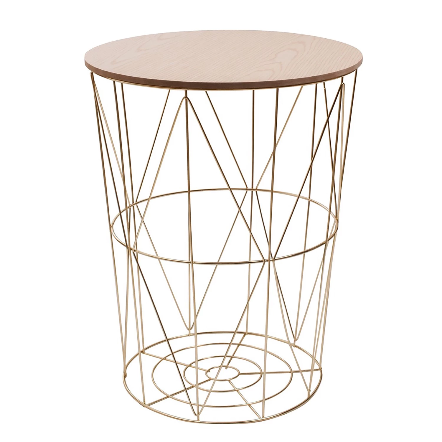 FLHF Bout de canapé Armina II - Imitation acacia / Doré 3 FLHF Bout de canapé Armina II - Imitation acacia / Doré