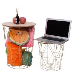 FLHF Bout de canapé Armina II - Imitation acacia / Doré 13 FLHF Bout de canapé Armina II - Imitation acacia / Doré -Meubles de salon Soldes 1000299479 211012 15341100072 DETAILS P000000001000299479