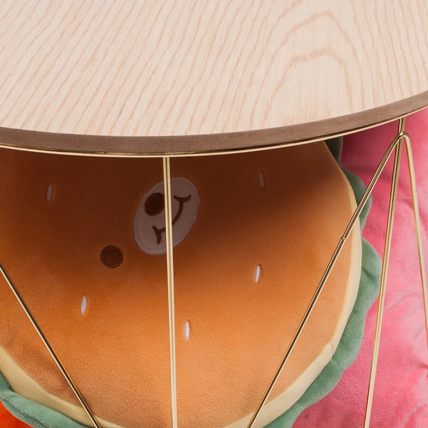 FLHF Bout de canapé Armina II - Imitation acacia / Doré 9 FLHF Bout de canapé Armina II - Imitation acacia / Doré – Image 7