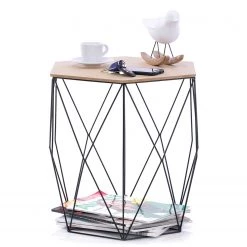 FLHF Bouts de canapé Steria (3 éléments) - Imitation acacia / Noir 10 FLHF Bouts de canapé Steria (3 éléments) - Imitation acacia / Noir -Meubles de salon Soldes 1000299480 211012 153411000113 DETAILS P000000001000299480