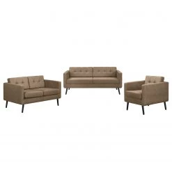 Norrwood Ensemble de canapés Croom (3-2-1) - Microfibre - Microfibre Zaira: Havanna