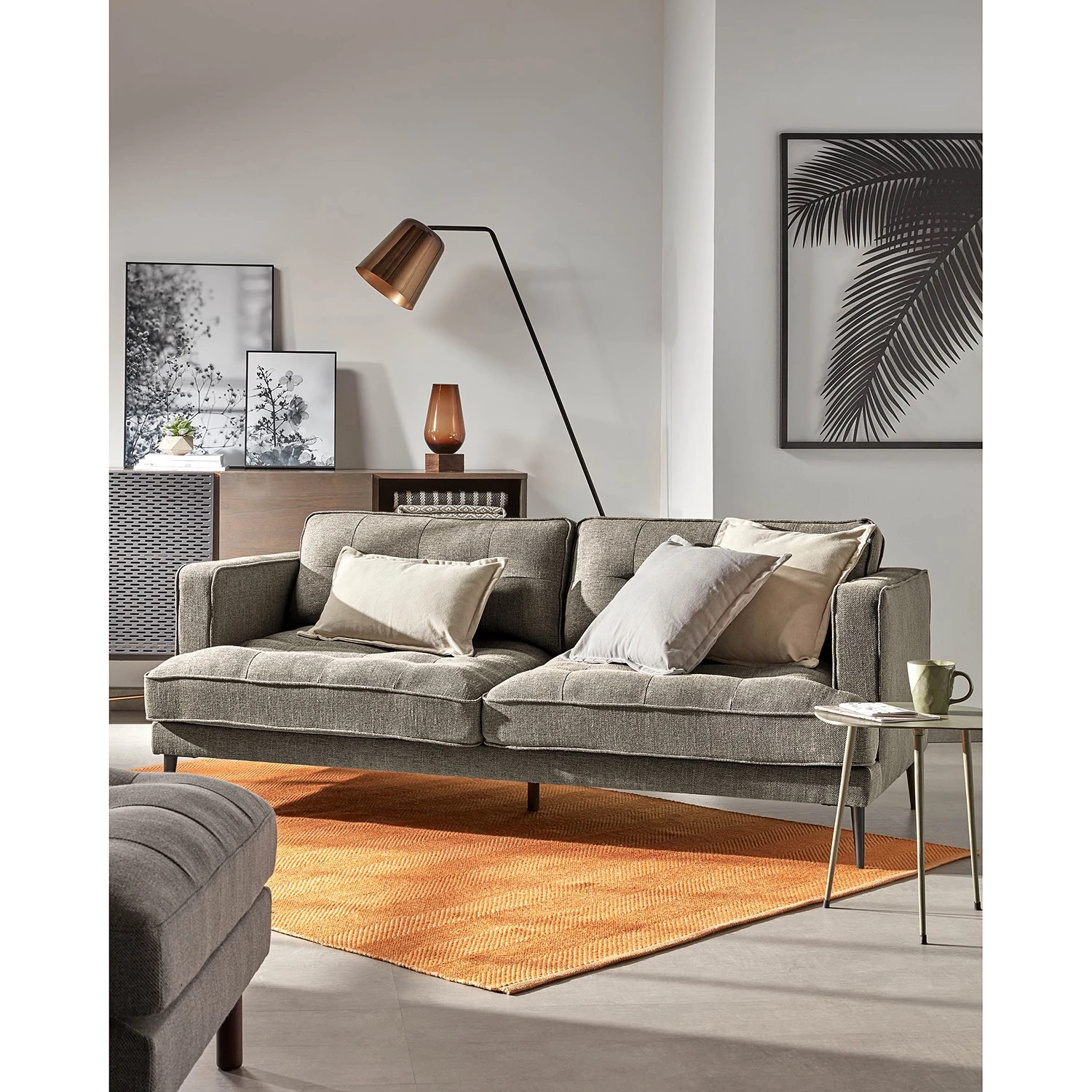 Loftscape Canapé Kastel (2 places) - Tissu Chenille Pura: Gris 4 Loftscape Canapé Kastel (2 places) - Tissu Chenille Pura: Gris – Image 2