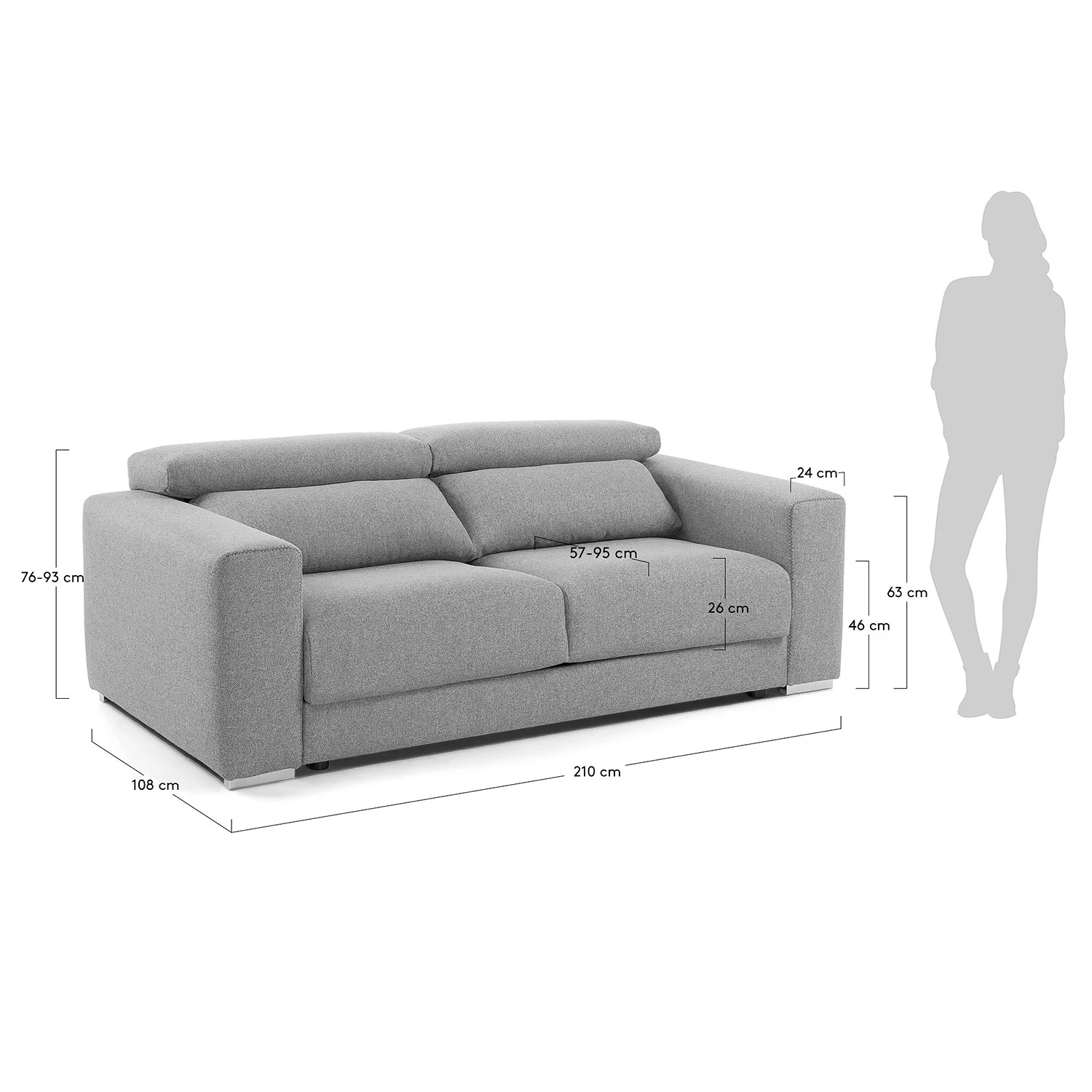 Loftscape Canapé Karrum (3 places) - Chenille - Tissu Chenille Chaja: Beige 9 Loftscape Canapé Karrum (3 places) - Chenille - Tissu Chenille Chaja: Beige – Image 7