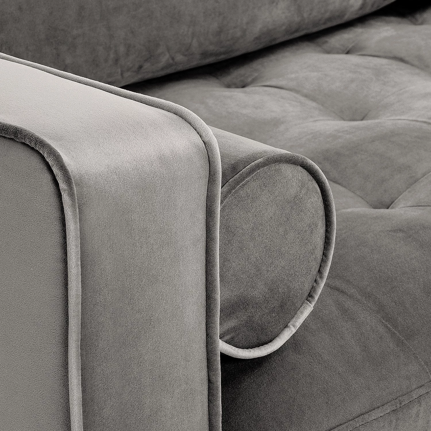 Loftscape Canapé Lazac (2 places) - Velours Juin: Gris 10 Loftscape Canapé Lazac (2 places) - Velours Juin: Gris – Image 8