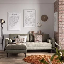 Loftscape Canapé Lazac (3 places) - Tissu Chenille Pura: Gris -Meubles de salon Soldes 1000300374 211229 15022400277 MOOD DETAILS P000000001000300374 mood