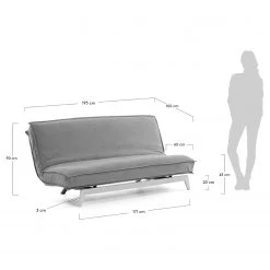 Loftscape Canapé convertible Molt - Lin - Lin Blina: Taupe -Meubles de salon Soldes 1000300389 211229 15023400981 SKETCH DETAILS P000000001000300389 sketch