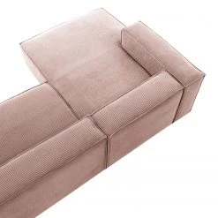 Loftscape Canapé d’angle Marita - Velours côtelé Lole: Mauve - Méridienne courte à gauche (vue de face) -Meubles de salon Soldes 1000300397 211229 15023600644 DETAILS P000000001000300397