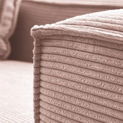 Loftscape Canapé d’angle Marita - Velours côtelé Lole: Mauve - Méridienne courte à gauche (vue de face) -Meubles de salon Soldes 1000300397 211229 15023700667 DETAILS P000000001000300397