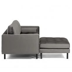 Loftscape Canapé d’angle Monza - Velours - Velours Juin: Gris - Largeur : 182 cm - Méridienne courte à gauche (vue de face) -Meubles de salon Soldes 1000300425 211229 15031500944 DETAILS P000000001000300425