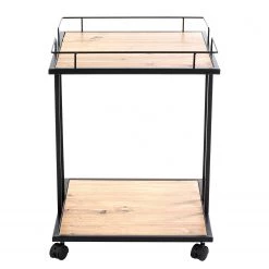 Loftscape Bout de canapé Kembs - Métal - Imitation chêne / Noir -Meubles de salon Soldes 1000300681 211015 10493400046 DETAILS P000000001000300681