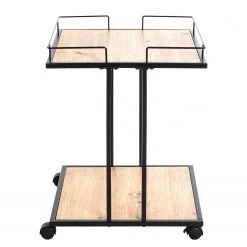 Loftscape Bout de canapé Kembs - Métal - Imitation chêne / Noir -Meubles de salon Soldes 1000300681 211015 10493400048 DETAILS P000000001000300681