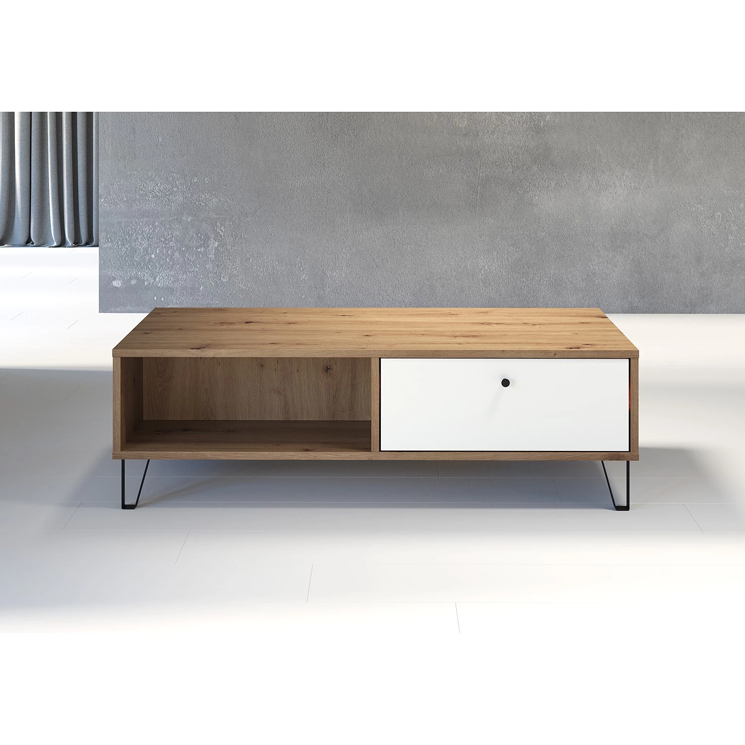 Trendteam Table basse Touch I - Imitation chêne artisan / Blanc 6 Trendteam Table basse Touch I - Imitation chêne artisan / Blanc – Image 4