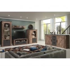 Trendteam Buffet Georgia - Gris foncé / Imitation chêne rustique -Meubles de salon Soldes 1000300860 211015 12545200136 MOOD DETAILS P000000001000300860 mood