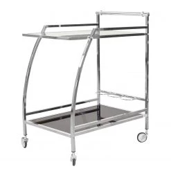 Loftscape Desserte Gilze - Verre / Métal - Chrome -Meubles de salon Soldes 1000304120 211027 13422500071 DETAILS P000000001000304120