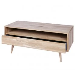 Naturoo Meuble TV Kabane - Chêne massif - Chêne clair - Largeur : 100 cm -Meubles de salon Soldes 1000304163 211029 123413000121 DETAILS P000000001000304163