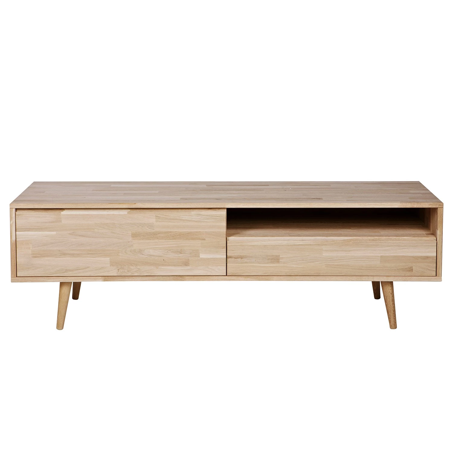 Naturoo Meuble TV Kabane - Chêne massif - Chêne clair - Largeur : 150 cm 6 Naturoo Meuble TV Kabane - Chêne massif - Chêne clair - Largeur : 150 cm – Image 4