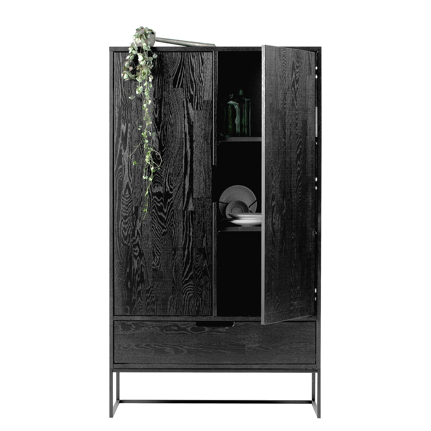 Red Living Armoire Cobar - Frêne massif - Frêne noir 4 Red Living Armoire Cobar - Frêne massif - Frêne noir – Image 2