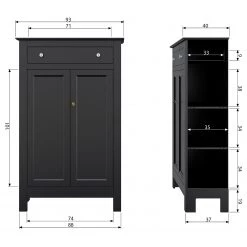 Ridgevalley Buffet haut Lamar - Pin massif - Noir 19 Ridgevalley Buffet haut Lamar - Pin massif - Noir -Meubles de salon Soldes 1000304180 211029 12341600716 SKETCH DETAILS P000000001000304180 sketch