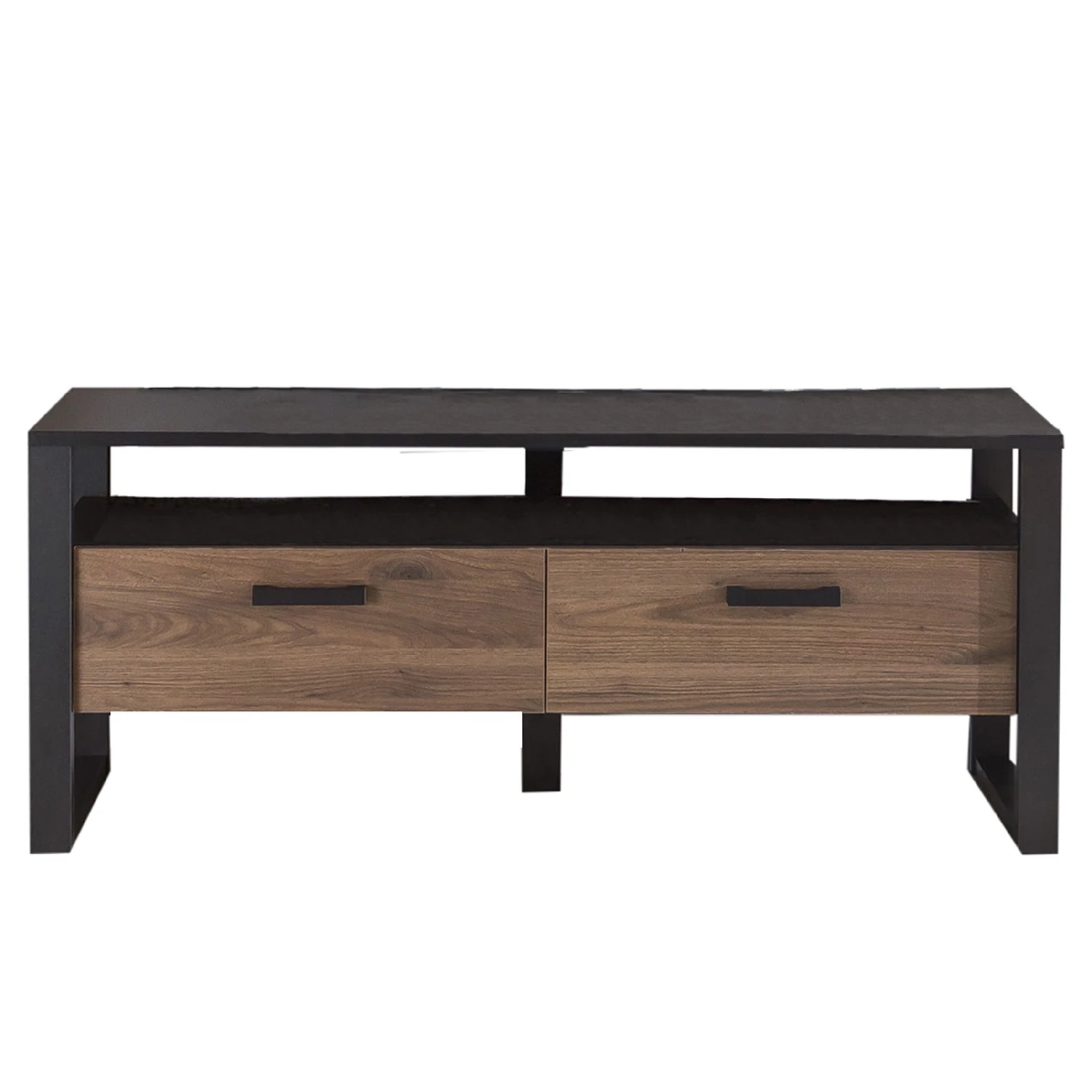 Red Living Meuble TV Norddal II - Imitation noyer / Noir 7 Red Living Meuble TV Norddal II - Imitation noyer / Noir – Image 5