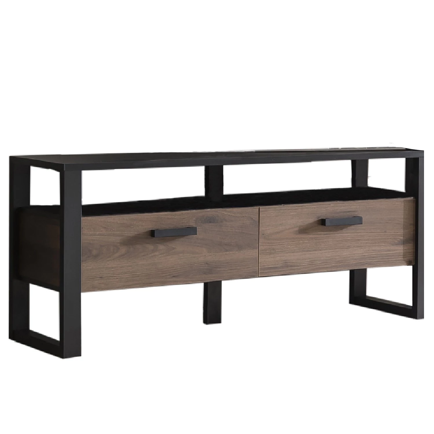 Red Living Meuble TV Norddal II - Imitation noyer / Noir 9 Red Living Meuble TV Norddal II - Imitation noyer / Noir – Image 7