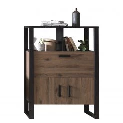 Red Living Buffet haut Norddal - Imitation noyer / Noir 12 Red Living Buffet haut Norddal - Imitation noyer / Noir -Meubles de salon Soldes 1000304810 211027 104958000100 DETAILS P000000001000304810