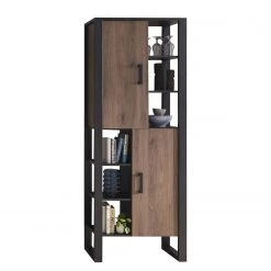 Red Living Étagère Norddal I - Imitation noyer / Noir -Meubles de salon Soldes 1000304812 211027 104959000100 DETAILS P000000001000304812