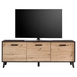 Norrwood Meuble TV Argenteuil I - Imitation chêne artisan / Noir