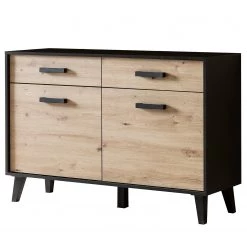 Norrwood Commode Argenteuil I - Imitation chêne artisan / Noir