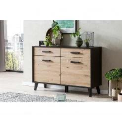 Norrwood Commode Argenteuil I - Imitation chêne artisan / Noir -Meubles de salon Soldes 1000304825 211027 10522400164 MOOD DETAILS P000000001000304825 mood