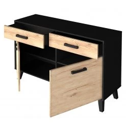Norrwood Commode Argenteuil I - Imitation chêne artisan / Noir -Meubles de salon Soldes 1000304825 211027 10522400186 DETAILS P000000001000304825