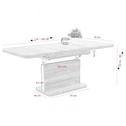 Fredriks Table basse Goubi - Imitation chêne Artisan 11 Fredriks Table basse Goubi - Imitation chêne Artisan -Meubles de salon Soldes 1000306045 211028 135854000551 SKETCH DETAILS P000000001000306045 sketch