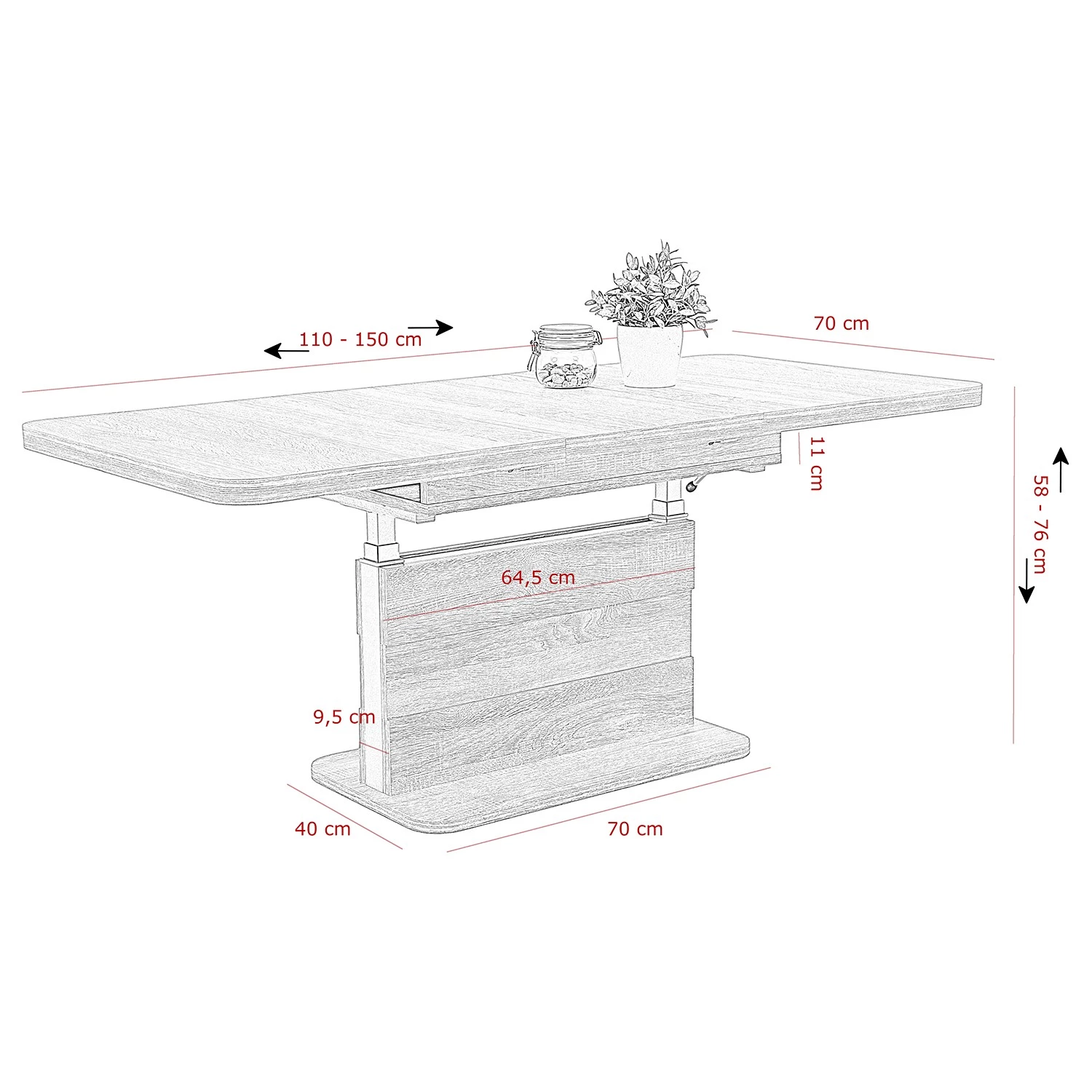 Fredriks Table basse Goubi - Imitation chêne Artisan 7 Fredriks Table basse Goubi - Imitation chêne Artisan – Image 5