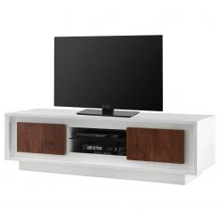 LC Spa Meuble TV Forenza - Imitation noisetier / Blanc