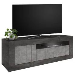 LC Spa Meuble TV Urbino - Gris clair / Gris foncé