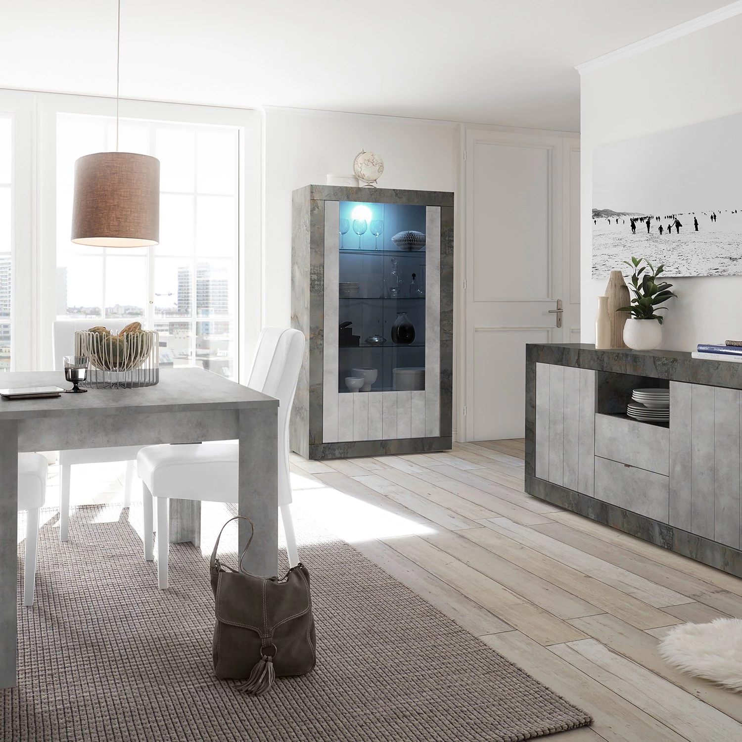 LC Spa Vitrine Urbino - Gris clair / Gris foncé 6 LC Spa Vitrine Urbino - Gris clair / Gris foncé – Image 4