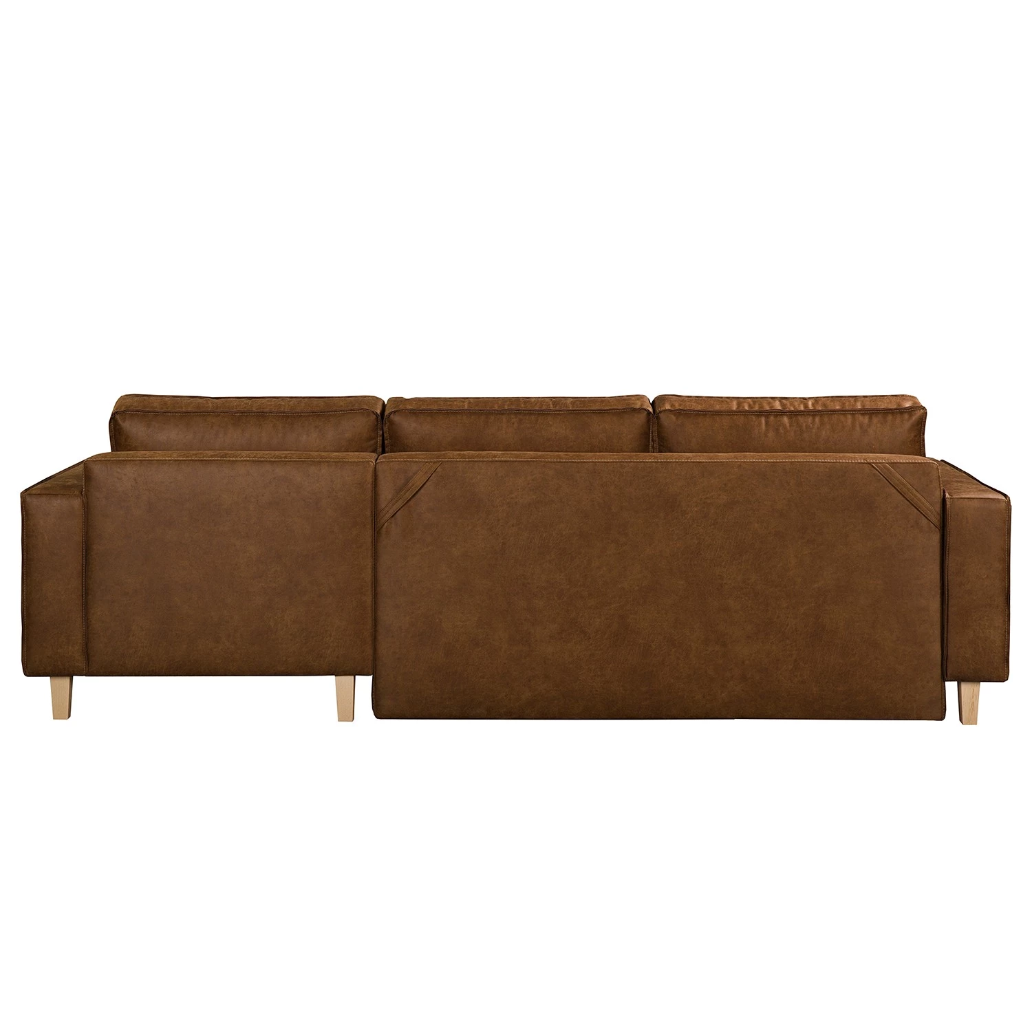 Canapé d’angle MAISON, fonction couchage - Tissu composite Dalia: Marron clair - Méridienne courte à droite (vue de face) 13 Canapé d’angle MAISON, fonction couchage - Tissu composite Dalia: Marron clair - Méridienne courte à droite (vue de face) – Image 11