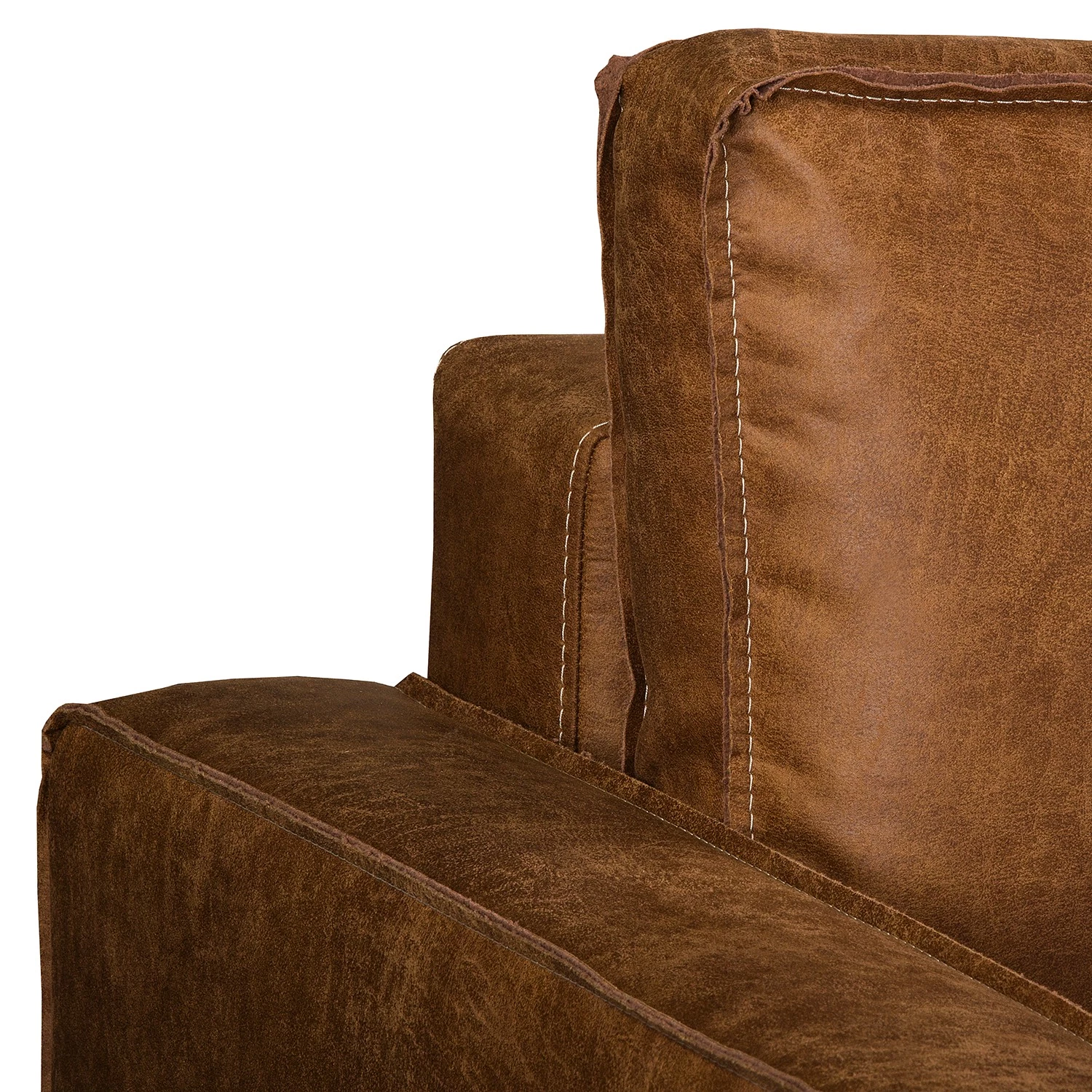 Canapé d’angle MAISON, fonction couchage - Tissu composite Dalia: Marron clair - Méridienne courte à droite (vue de face) 17 Canapé d’angle MAISON, fonction couchage - Tissu composite Dalia: Marron clair - Méridienne courte à droite (vue de face) – Image 15