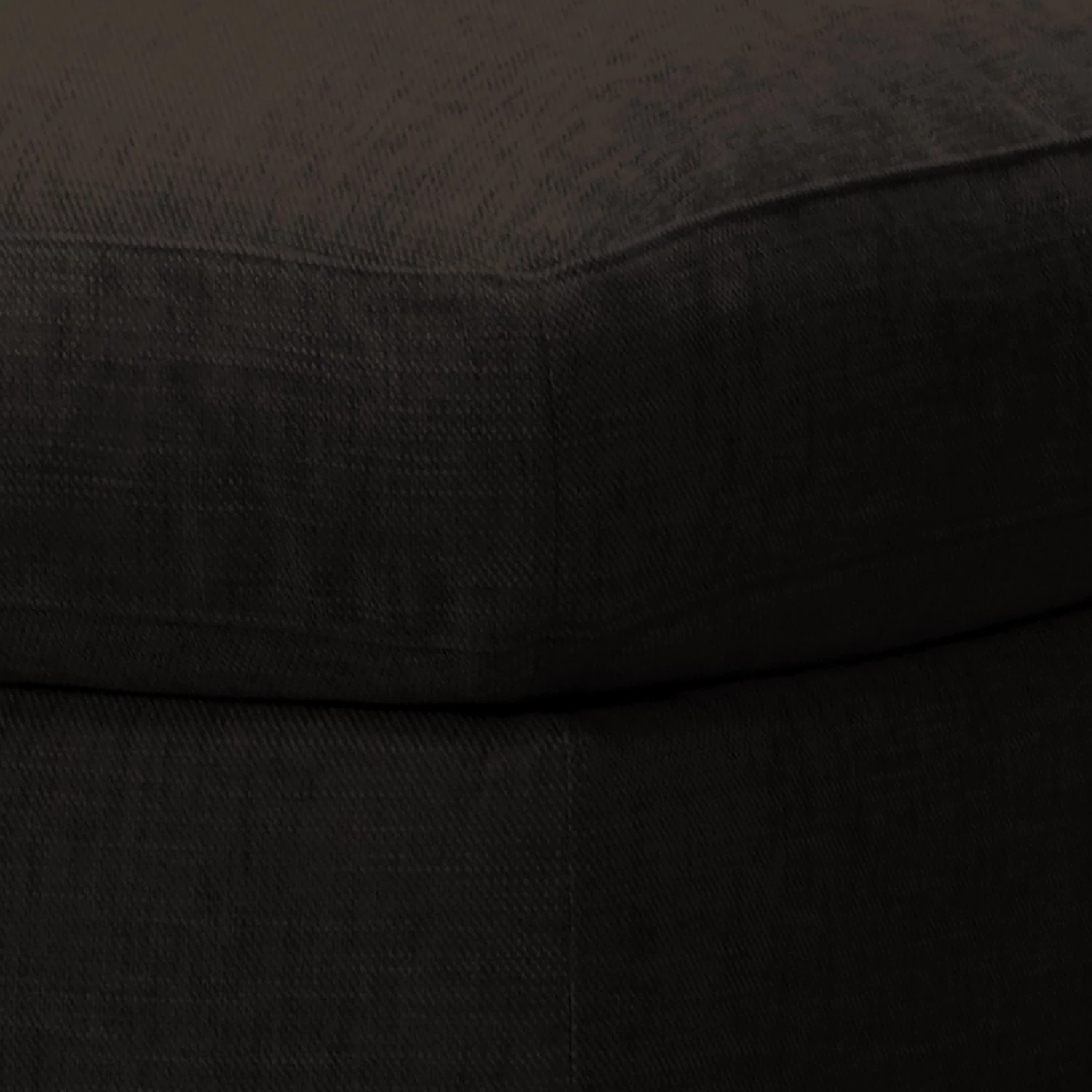 Fredriks Repose-pieds capitonné Circle - Tissage à plat - Tissu Vega: Marron-Noir 4 Fredriks Repose-pieds capitonné Circle - Tissage à plat - Tissu Vega: Marron-Noir – Image 3