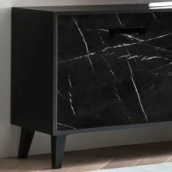 Jack & Alice Meuble TV Fintel I - Imitation marbre noir / Noir -Meubles de salon Soldes 1000307054 211110 082345000107 DETAILS P000000001000307054