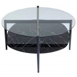 Kare Design Table basse Nellie - Verre / Métal - Noir -Meubles de salon Soldes 1000307988 211109 143900000044 DETAILS P000000001000307988