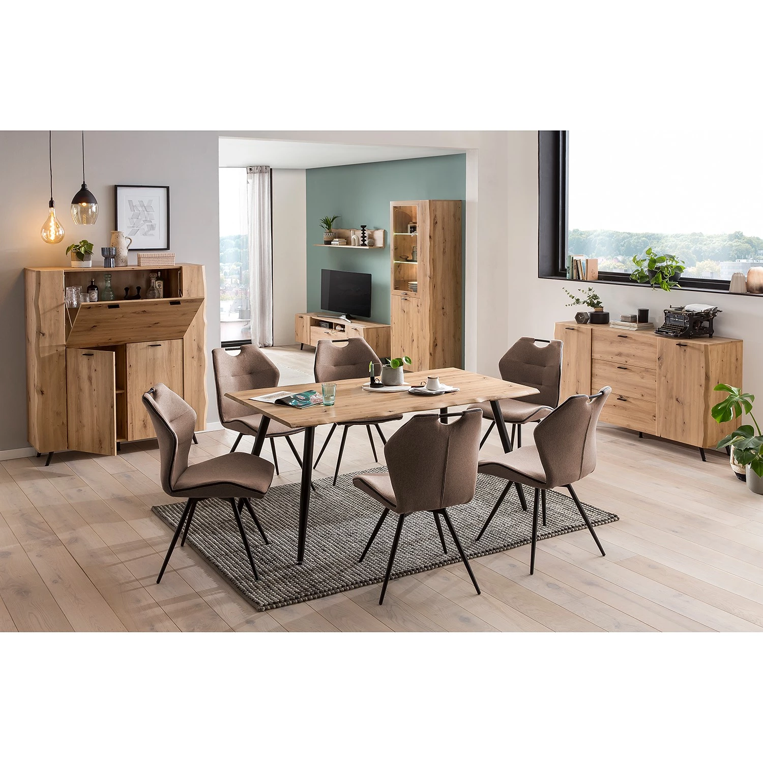 Ars Natura Buffet Dorchester - Imitation chêne artisan 6 Ars Natura Buffet Dorchester - Imitation chêne artisan – Image 4