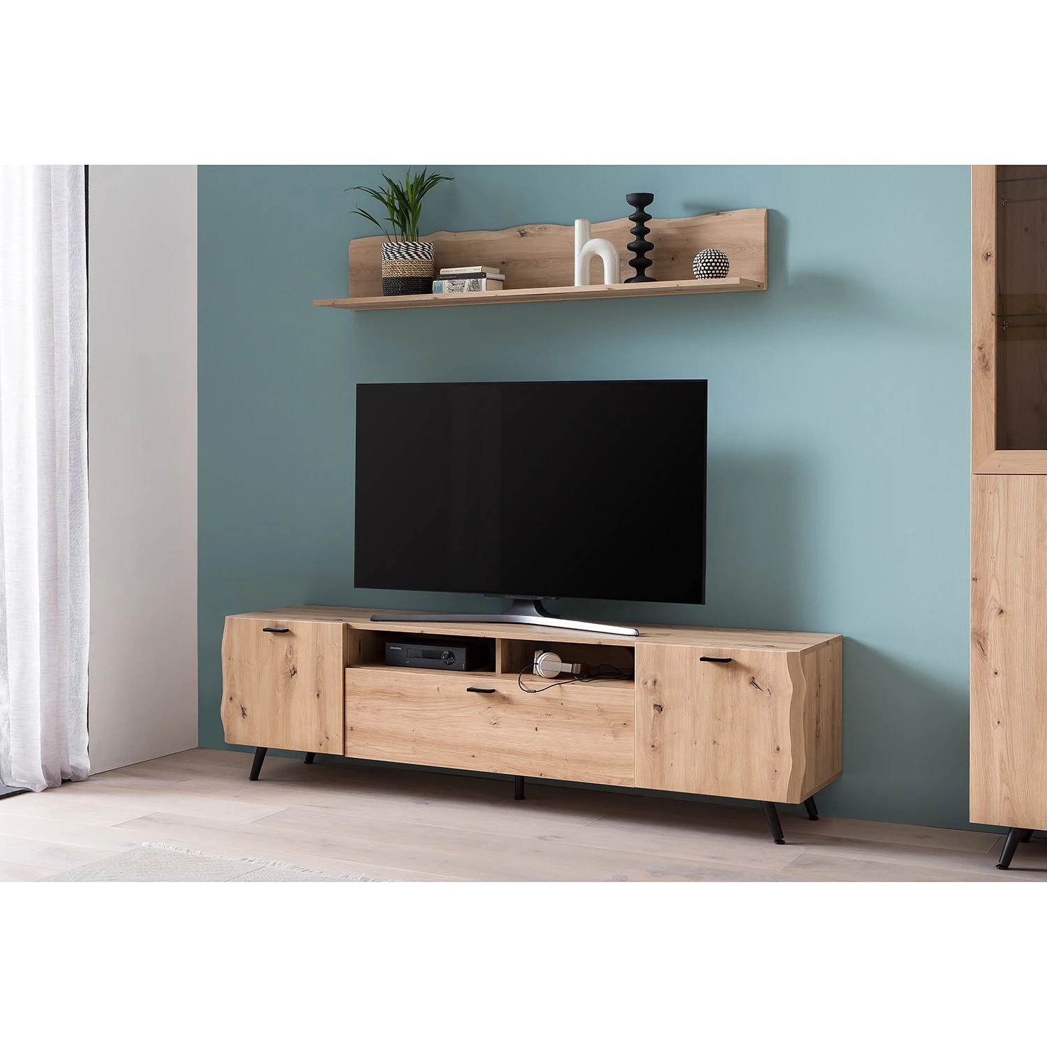 Ars Natura Meuble TV Dorchester - Imitation chêne artisan 4 Ars Natura Meuble TV Dorchester - Imitation chêne artisan – Image 2