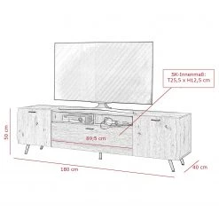 Ars Natura Meuble TV Dorchester - Imitation chêne artisan 13 Ars Natura Meuble TV Dorchester - Imitation chêne artisan -Meubles de salon Soldes 1000309612 211118 065942000551 SKETCH DETAILS P000000001000309612 sketch