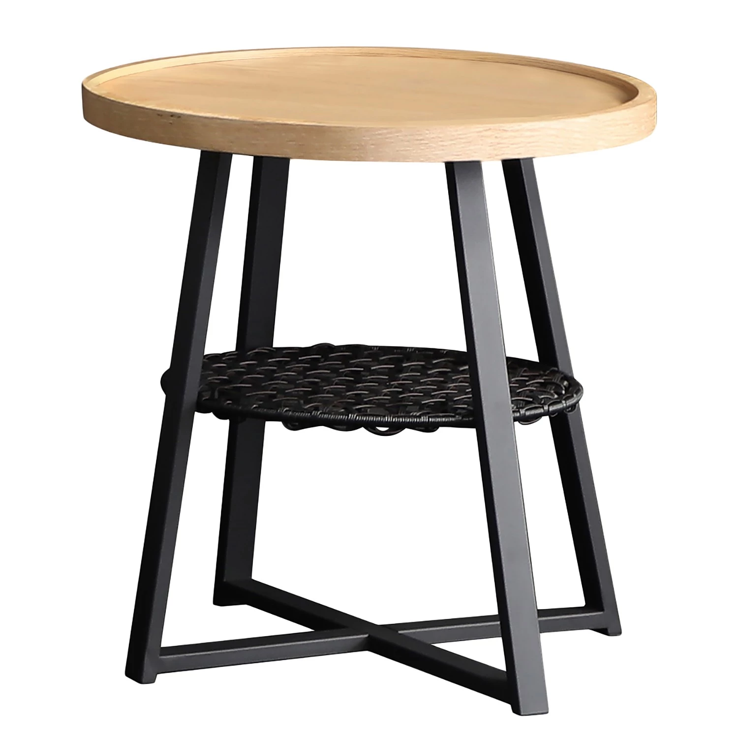 Red Living Bout de canapé Padbury - Imitation chêne / Noir 3 Red Living Bout de canapé Padbury - Imitation chêne / Noir