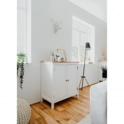 Ridgevalley Buffet Bombita - Blanc / Imitation chêne artisan -Meubles de salon Soldes 1000310610 211118 060556000024 MOOD DETAILS P000000001000310610 mood