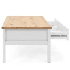 Ridgevalley Table basse Bombita - Blanc / Imitation chêne artisan 16 Ridgevalley Table basse Bombita - Blanc / Imitation chêne artisan -Meubles de salon Soldes 1000310611 211118 06055600077 DETAILS P000000001000310611