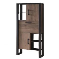 Red Living Ensemble meubles TV Norddal I (4 élém.) - Imitation noyer / Noir -Meubles de salon Soldes 1000310665 211125 14543300091 DETAILS P000000001000310665